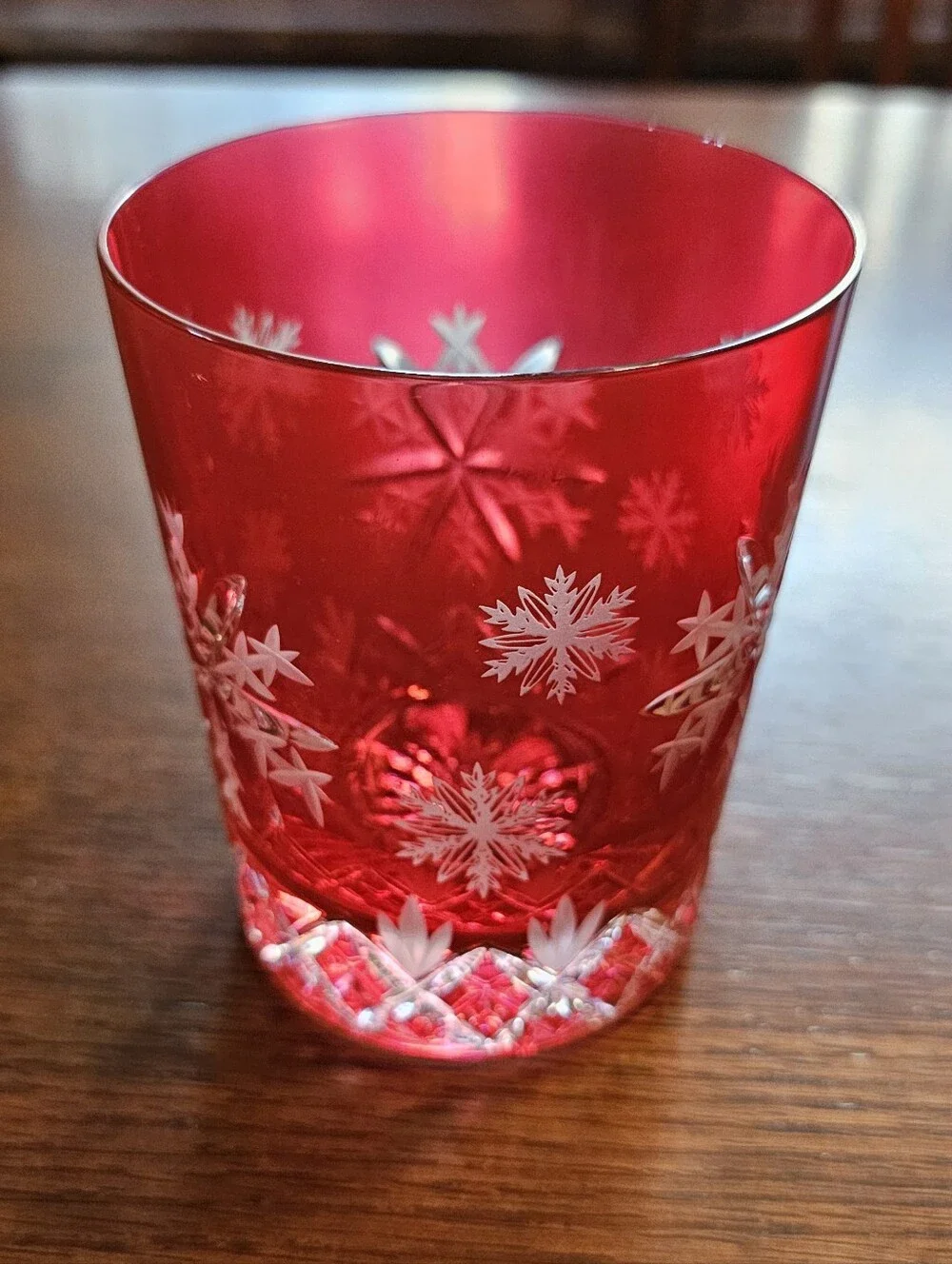 WATERFORD 2020 SNOWFLAKE WISHES LOVE TUMBLER CRANBERRY